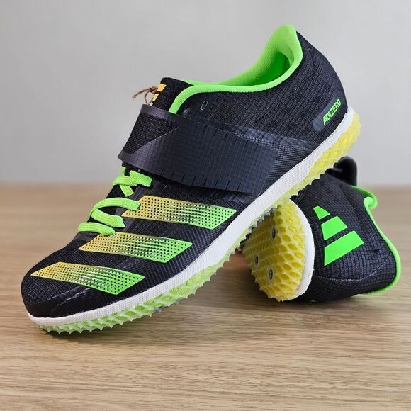 Adidas Adizero HJ High Jump Track & Field Shoe Spikes Men\'s 5 Black Green GY8397
